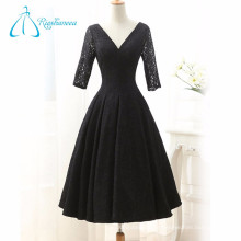 Top Quality New Fashion Lace Black Prom Dress